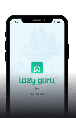 Lazy Guru mobile app interface
